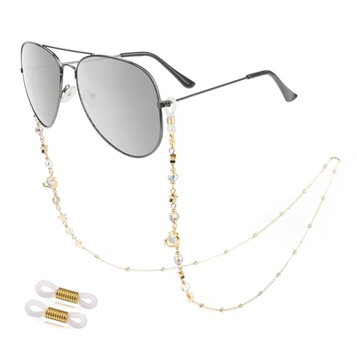 EegantCho Modische Brillenkette der Frauen, Sonnenbrille Anti Verlust, Lesebrille Rahmen, vergoldeter Farbschutz, exquisite Geschenkbox Verpackung (Planeten) von EegantCho
