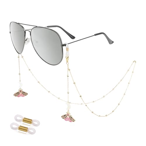 EegantCho Modische Brillenkette der Frauen, Sonnenbrille Anti Verlust, Lesebrille Rahmen, vergoldeter Farbschutz, exquisite Geschenkbox Verpackung (Motte) von EegantCho