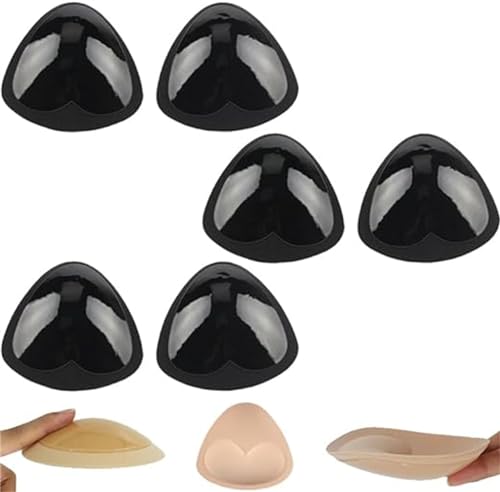 Eeiiey Snowy Sticky Bra Inserts, Snowy Double Sided Sticky Bra Inserts, Waterproof Silicone Self Adhesive Bra Pad Insert, Removable Silicone Triangle Push Up Pads, Self Adhesive Bra for Women, 3 von Eeiiey