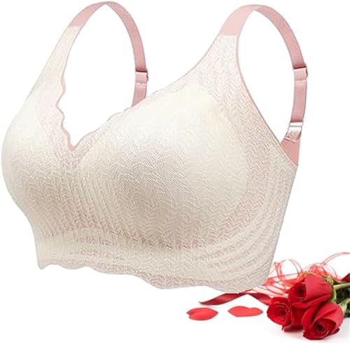 Elrosoy Jelly Gel Shaping Bra,Jelly Gel Bra,Posture Correction Bra,Comfort All Day Tender Care Jelly Gel Shaping Bras,Wireless Push-Up Comfort Breathable Bra for Women (White, 2XL) von Eeiiey