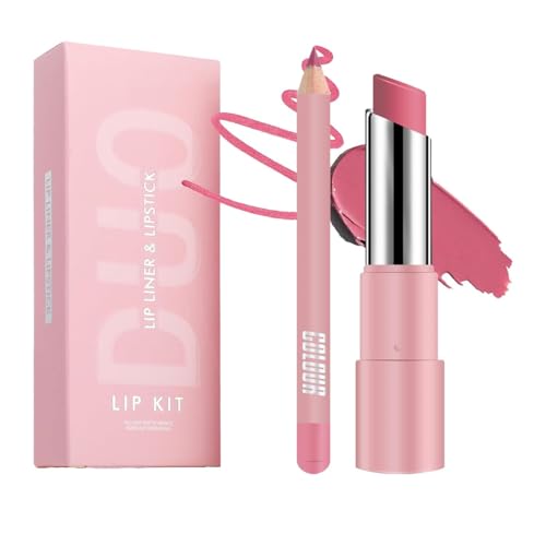 Genli Lifter Glaze Oil Balm,Genli Lip Balm Lipstick,Two-in-One Set Lip Liner with Non-stick Cup Long-Lasting Waterproof Matte Lipstick Set,Lip Balm with 24hrs of Smooth (#07 Latte Crush) von Eeiiey