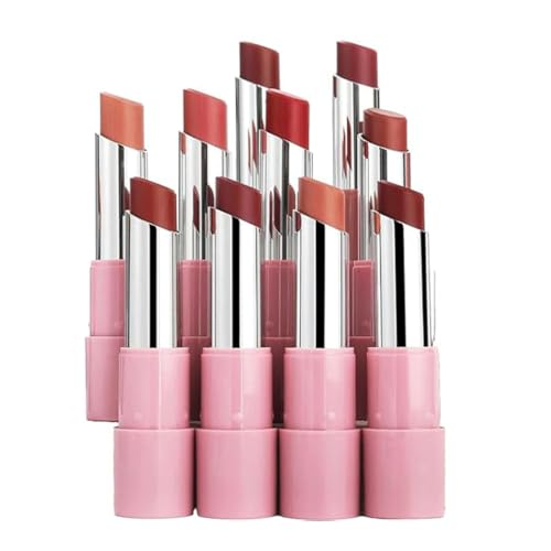 Genli Lifter Glaze Oil Balm,Genli Lip Balm Lipstick,Two-in-One Set Lip Liner with Non-stick Cup Long-Lasting Waterproof Matte Lipstick Set,Lip Balm with 24hrs of Smooth (Mixed-8Pcs) von Eeiiey