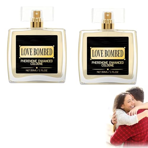 Love Bombed - Pheromone Cologne for Men,Enhanced Scents Pheromone Perfume,Long-Lasting Pheromones Scent Spray,Hypnosis Cologne Fragrances for Men,Male Perfume Oil,Attraction & Confidence (2 Pcs) von Eeiiey