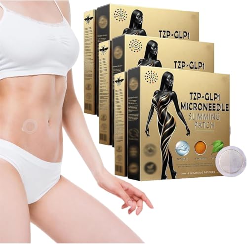 TODAHOF TZP-GLP1 Nano Microneedle Patch,TODAHOF Microneedlepatch,Bee Venom Turmeric Microneedlepatch,Long-lasting TZP-GLP-1 Patch for Women and Men (3 Pcs) von Eeiiey
