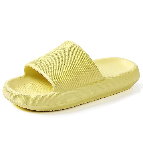 Eekisuf Badelatschen Damen Herren, 4.5CM Rutschfest Wolkenschuhe Badeschlappen Damen, Airfoot Hausschuhe Cozyslides Drinnen Draußen von Eekisuf