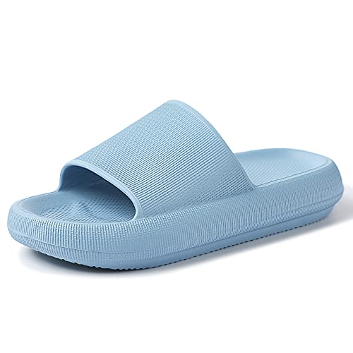 Eekisuf Badelatschen Damen Herren, 4.5CM Weiche Rutschfest Wolkenschuhe Badeschlappen Damen, Airfoot Hausschuhe Cozyslides Drinnen Draußen von Eekisuf