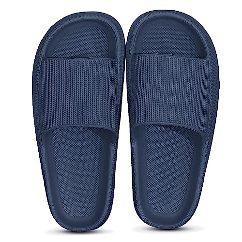 Eekisuf Badelatschen Damen Herren Rutschfest, Leichtgewichts Wolkenschuhe Badeschlappen Damen Herren, Airfoot Hausschuhe Cozyslides Drinnen Draußen von Eekisuf