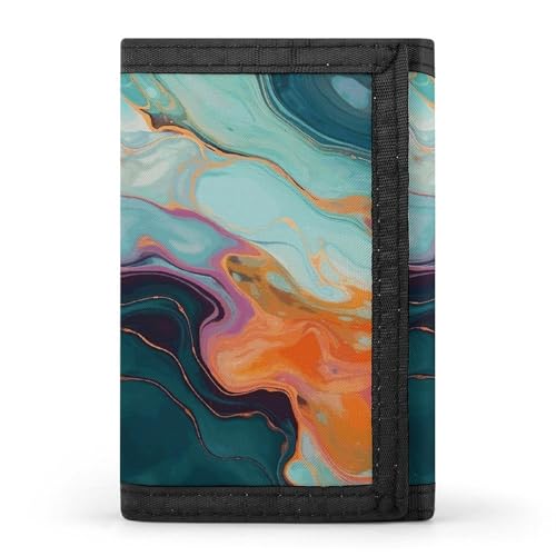 Eekstdbn Bunte dreifach gefaltete Geldbörse aus Marmor, Kartenetuis und Geld, dünn, stilvolle Mini-Münztasche mit Reißverschluss, Münzfach, Kredit für Männer und Frauen Eekstdbn Bunte dreifach gefaltete Geldbörse aus Marmor, Kartenetuis und Geld, dünn, stilvolle Mini-Münztasche mit Reißverschluss, Münzfach, Kredit für Männer und Frauen von Eekstdbn