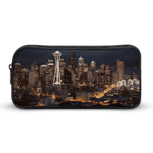 Eekstdbn City Seattle Federmäppchen, Bürobedarf-Organizer, einfacher stabiler Reißverschluss, tragbar, für Büro, Reisen, Mehrzwecktasche Eekstdbn City Seattle Federmäppchen, Bürobedarf-Organizer, einfacher stabiler Reißverschluss, tragbar, für Büro, Reisen, Mehrzwecktasche von Eekstdbn