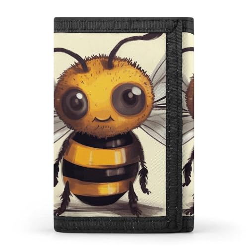 Eekstdbn Cute Bee Trifold Wallet, Card Cases And Money Oganizer Thin Stylish Mini Coin Bag with Zipper Coin Pocket Credit for Men And Women von Eekstdbn