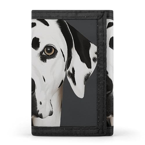 Eekstdbn Dalmatiner dreifach gefaltete Geldbörse, Kartenetuis und Geld, dünn, stilvolle Mini-Münztasche mit Reißverschluss, Münzfach, Kredit für Damen und Herren Eekstdbn Dalmatiner dreifach gefaltete Geldbörse, Kartenetuis und Geld, dünn, stilvolle Mini-Münztasche mit Reißverschluss, Münzfach, Kredit für Damen und Herren von Eekstdbn