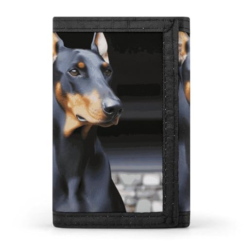 Eekstdbn Doberman dreifach gefaltete Geldbörse, Kartenetuis und Geldbeutel, dünn, stilvolle Mini-Münztasche mit Reißverschluss, Münzfach, Kredit für Männer und Frauen Eekstdbn Doberman dreifach gefaltete Geldbörse, Kartenetuis und Geldbeutel, dünn, stilvolle Mini-Münztasche mit Reißverschluss, Münzfach, Kredit für Männer und Frauen von Eekstdbn