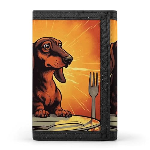 Eekstdbn Dreifach gefaltete Dackel-Geldbörse, Kartenetuis und Geldbeutel, dünn, stilvolle Mini-Münztasche mit Reißverschluss, Münzfach, Kreditkarte für Männer und Frauen Eekstdbn Dreifach gefaltete Dackel-Geldbörse, Kartenetuis und Geldbeutel, dünn, stilvolle Mini-Münztasche mit Reißverschluss, Münzfach, Kreditkarte für Männer und Frauen von Eekstdbn