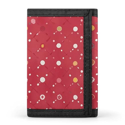 Eekstdbn Dreifach gefaltete Geldbörse, Kartenetuis und Geldbeutel, dünn, stilvolle Mini-Münztasche mit Reißverschluss, Münzfach, Kredit für Damen und Herren, Rot Eekstdbn Dreifach gefaltete Geldbörse, Kartenetuis und Geldbeutel, dünn, stilvolle Mini-Münztasche mit Reißverschluss, Münzfach, Kredit für Damen und Herren, Rot von Eekstdbn