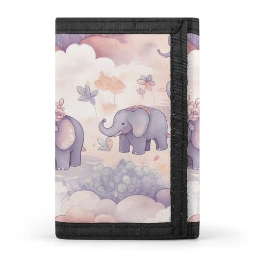 Eekstdbn Dreifach gefaltete Geldbörse mit Elefantenmuster, Kartenetuis und Geldbeutel, dünn, stilvolle Mini-Münztasche mit Reißverschluss, Münzfach, Kredit für Männer und Frauen Eekstdbn Dreifach gefaltete Geldbörse mit Elefantenmuster, Kartenetuis und Geldbeutel, dünn, stilvolle Mini-Münztasche mit Reißverschluss, Münzfach, Kredit für Männer und Frauen von Eekstdbn