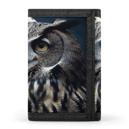 Eekstdbn Dreifach gefaltete Geldbörse mit Eule und Mond, Kartenetuis und Geld, dünn, stilvolle Mini-Münztasche mit Reißverschluss, Münzfach, Kredit für Männer und Frauen Eekstdbn Dreifach gefaltete Geldbörse mit Eule und Mond, Kartenetuis und Geld, dünn, stilvolle Mini-Münztasche mit Reißverschluss, Münzfach, Kredit für Männer und Frauen von Eekstdbn