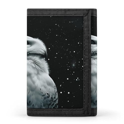 Eekstdbn Dreifach gefaltete Geldbörse mit Schnee-Eule und Sternen, Kartenetuis und Geld, dünn, stilvolle Mini-Münztasche mit Reißverschluss, Münzfach, Kredit für Damen und Herren Eekstdbn Dreifach gefaltete Geldbörse mit Schnee-Eule und Sternen, Kartenetuis und Geld, dünn, stilvolle Mini-Münztasche mit Reißverschluss, Münzfach, Kredit für Damen und Herren von Eekstdbn