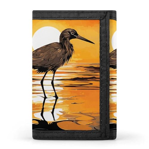 Eekstdbn Dreifach gefaltete Geldbörse mit Tiermotiven, Kartenetuis und Geldbeutel, dünn, stilvolle Mini-Münztasche mit Reißverschluss, Münzfach, Kredit für Männer und Frauen von Eekstdbn