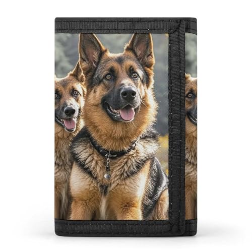 Eekstdbn Dreifach gefaltete Geldbörse mit deutschem Schäferhund, Kartenetuis und Geld, dünn, stilvolle Mini-Münztasche mit Reißverschluss, Münzfach, Kreditkarte für Männer und Frauen Eekstdbn Dreifach gefaltete Geldbörse mit deutschem Schäferhund, Kartenetuis und Geld, dünn, stilvolle Mini-Münztasche mit Reißverschluss, Münzfach, Kreditkarte für Männer und Frauen von Eekstdbn