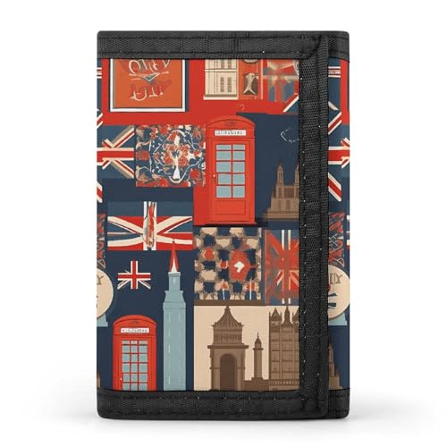 Eekstdbn England-Symbole, dreifach gefaltete Geldbörse, Kartenetuis und Geldbeutel, dünn, stilvolle Mini-Münztasche mit Reißverschluss, Münzfach, Kredit für Männer und Frauen Eekstdbn England-Symbole, dreifach gefaltete Geldbörse, Kartenetuis und Geldbeutel, dünn, stilvolle Mini-Münztasche mit Reißverschluss, Münzfach, Kredit für Männer und Frauen von Eekstdbn