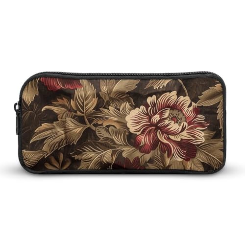 Eekstdbn Federmäppchen, Burgunderrot und Braun, einfacher stabiler Reißverschluss, tragbar, für Büro, Reisen, Mehrzwecktasche Eekstdbn Federmäppchen, Burgunderrot und Braun, einfacher stabiler Reißverschluss, tragbar, für Büro, Reisen, Mehrzwecktasche von Eekstdbn