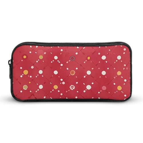 Eekstdbn Federmäppchen, rot, gepunktet, für Büro, Schreibwaren, Organizer, einfacher stabiler Reißverschluss, tragbar, für Büro, Reisen, Mehrzwecktasche Eekstdbn Federmäppchen, rot, gepunktet, für Büro, Schreibwaren, Organizer, einfacher stabiler Reißverschluss, tragbar, für Büro, Reisen, Mehrzwecktasche von Eekstdbn