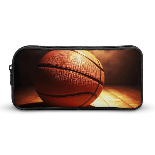 Eekstdbn Federmäppchen mit Basketball-Hintergrund, für Büro, Schreibwaren, Organizer, einfacher stabiler Reißverschluss, tragbar, für Büro, Reisen, Mehrzwecktasche Eekstdbn Federmäppchen mit Basketball-Hintergrund, für Büro, Schreibwaren, Organizer, einfacher stabiler Reißverschluss, tragbar, für Büro, Reisen, Mehrzwecktasche von Eekstdbn