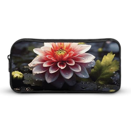 Eekstdbn Federmäppchen mit Blumenmuster, einfacher, stabiler Reißverschluss, tragbar, für Büro, Reisen, Mehrzwecktasche von Eekstdbn