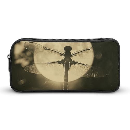 Eekstdbn Federmäppchen mit Libelle und Mond, einfacher stabiler Reißverschluss, tragbar, für Büro, Reisen, Mehrzwecktasche Eekstdbn Federmäppchen mit Libelle und Mond, einfacher stabiler Reißverschluss, tragbar, für Büro, Reisen, Mehrzwecktasche von Eekstdbn