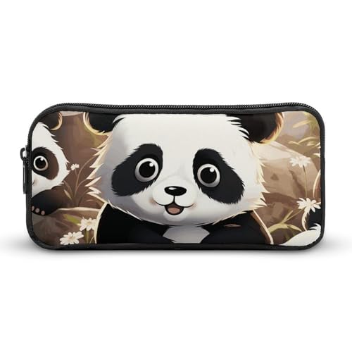 Eekstdbn Federmäppchen mit Panda-Tiermotiv, für Büro, Schreibwaren, Organizer, einfacher stabiler Reißverschluss, tragbar, für Büro, Reisen, Mehrzwecktasche von Eekstdbn