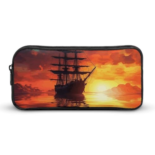 Eekstdbn Federmäppchen mit Segelboot auf dem Wasser, für Büro, Schreibwaren, Organizer, einfacher, stabiler Reißverschluss, tragbar, für Büro, Reisen, Mehrzwecktasche Eekstdbn Federmäppchen mit Segelboot auf dem Wasser, für Büro, Schreibwaren, Organizer, einfacher, stabiler Reißverschluss, tragbar, für Büro, Reisen, Mehrzwecktasche von Eekstdbn