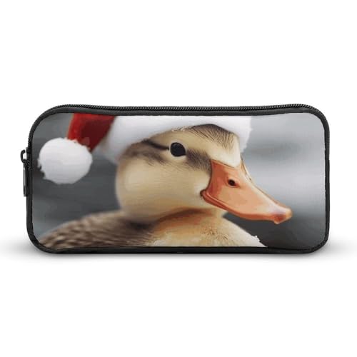 Eekstdbn Federmäppchen mit Weihnachtsmannmütze, für Büro, Schreibwaren, Organizer, einfacher stabiler Reißverschluss, tragbar, für Büro, Reisen, Mehrzwecktasche von Eekstdbn