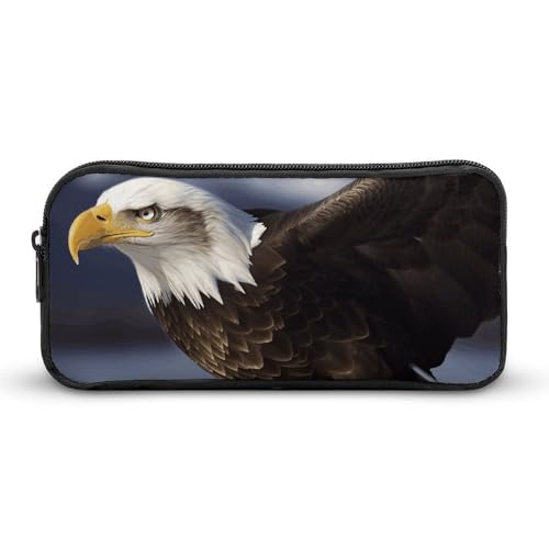 Eekstdbn Federmäppchen mit Weißkopfseeadlermotiv, einfacher, stabiler Reißverschluss, tragbar, für Büro, Reisen, Mehrzwecktasche Eekstdbn Federmäppchen mit Weißkopfseeadlermotiv, einfacher, stabiler Reißverschluss, tragbar, für Büro, Reisen, Mehrzwecktasche von Eekstdbn