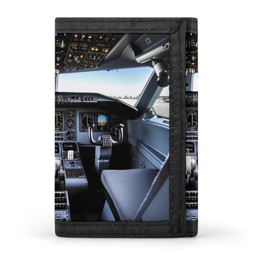 Eekstdbn Flugzeug-Cockpit-Geldbörse, Kartenetuis und Geld, dünn, stilvolle Mini-Münztasche mit Reißverschluss, Münzfach, Kredit für Männer und Frauen Eekstdbn Flugzeug-Cockpit-Geldbörse, Kartenetuis und Geld, dünn, stilvolle Mini-Münztasche mit Reißverschluss, Münzfach, Kredit für Männer und Frauen von Eekstdbn