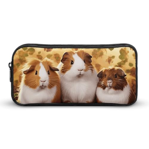 Eekstdbn GuineaPigs Federmäppchen, Bürobedarf-Organizer, schlichter, stabiler Reißverschluss, tragbar, für Büro, Reisen, Mehrzwecktasche von Eekstdbn