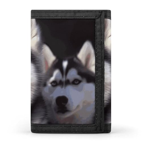 Eekstdbn Husky Dog Trifold Wallet, Card Cases And Money Oganizer Thin Stylish Mini Coin Bag with Zipper Coin Pocket Credit for Men And Women von Eekstdbn