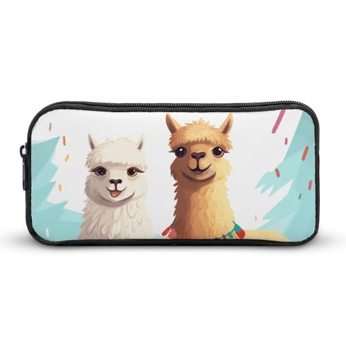 Eekstdbn Lama-Alpaka-Federmäppchen, Bürobedarf-Organizer, schlichter, stabiler Reißverschluss, tragbar, für Büro, Reisen, Mehrzwecktasche Eekstdbn Lama-Alpaka-Federmäppchen, Bürobedarf-Organizer, schlichter, stabiler Reißverschluss, tragbar, für Büro, Reisen, Mehrzwecktasche von Eekstdbn