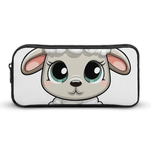 Eekstdbn Lamb Federmäppchen Büro Schreibwaren Organizer einfacher stabiler Reißverschluss tragbare Bleistifttasche Büro Reise Mehrzwecktasche von Eekstdbn