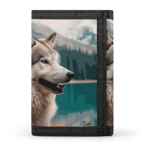Eekstdbn Lustige Geldbörse mit Tierwolf, dreifach gefaltet, Kartenetuis und Geld, dünn, stilvolle Mini-Münztasche mit Reißverschluss, Münzfach, Kredit für Männer und Frauen Eekstdbn Lustige Geldbörse mit Tierwolf, dreifach gefaltet, Kartenetuis und Geld, dünn, stilvolle Mini-Münztasche mit Reißverschluss, Münzfach, Kredit für Männer und Frauen von Eekstdbn