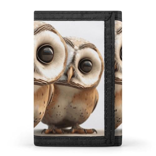 Eekstdbn Lustige dreifach gefaltete Geldbörse mit Eulen-Motiv, Kartenetuis und Geldbeutel, dünn, stilvolle Mini-Münztasche mit Reißverschluss, Münzfach, Kredit für Männer und Frauen Eekstdbn Lustige dreifach gefaltete Geldbörse mit Eulen-Motiv, Kartenetuis und Geldbeutel, dünn, stilvolle Mini-Münztasche mit Reißverschluss, Münzfach, Kredit für Männer und Frauen von Eekstdbn