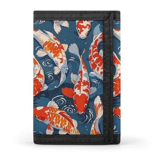Eekstdbn Many Fish Trifold Wallet, Card Cases And Money Oganizer Thin Stylish Mini Coin Bag with Zipper Coin Pocket Credit for Men And Women von Eekstdbn