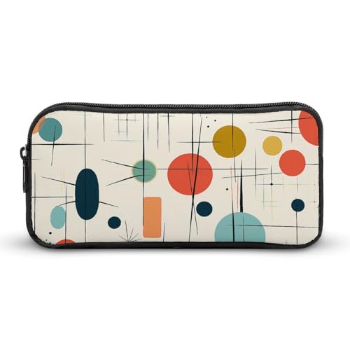 Eekstdbn Modernes Federmäppchen aus der Mitte des Jahrhunderts für Büro, Schreibwaren, Organizer, schlichter, stabiler Reißverschluss, tragbar, für Büro, Reisen, Mehrzwecktasche von Eekstdbn