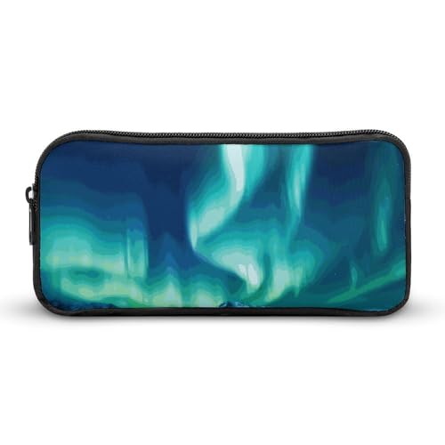 Eekstdbn Northern Lights Federmäppchen, Bürobedarf-Organizer, schlichter, stabiler Reißverschluss, tragbar, für Büro, Reisen, Mehrzwecktasche von Eekstdbn