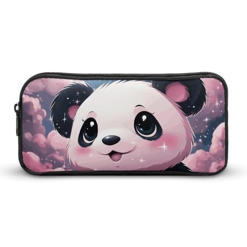 Eekstdbn Panda-Federmäppchen, Bürobedarf-Organizer, schlichter, stabiler Reißverschluss, tragbar, für Büro, Reisen, Mehrzwecktasche von Eekstdbn