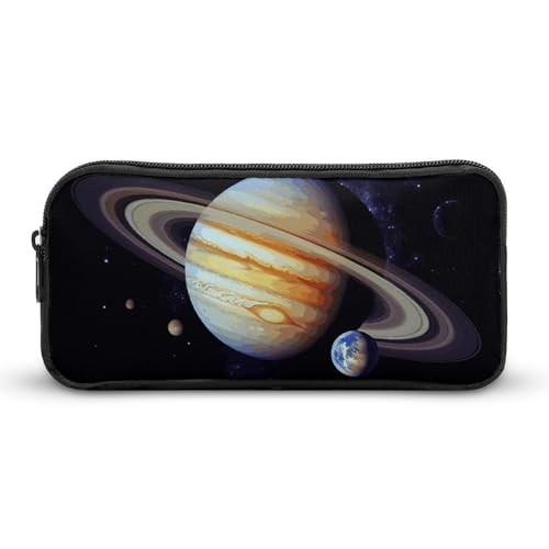 Eekstdbn Planet Jupiter Federmäppchen, Bürobedarf-Organizer, schlichter, stabiler Reißverschluss, tragbar, für Büro, Reisen, Mehrzwecktasche von Eekstdbn