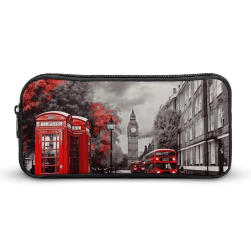 Eekstdbn Red London Street Federmäppchen, Bürobedarf-Organizer, schlichter, stabiler Reißverschluss, tragbar, für Büro, Reisen, Mehrzwecktasche Eekstdbn Red London Street Federmäppchen, Bürobedarf-Organizer, schlichter, stabiler Reißverschluss, tragbar, für Büro, Reisen, Mehrzwecktasche von Eekstdbn
