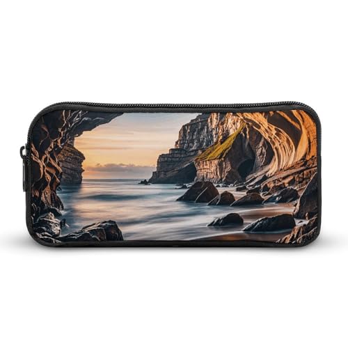 Eekstdbn Sea Federmäppchen, Bürobedarf-Organizer, schlichter, stabiler Reißverschluss, tragbar, für Büro, Reisen, Mehrzwecktasche von Eekstdbn