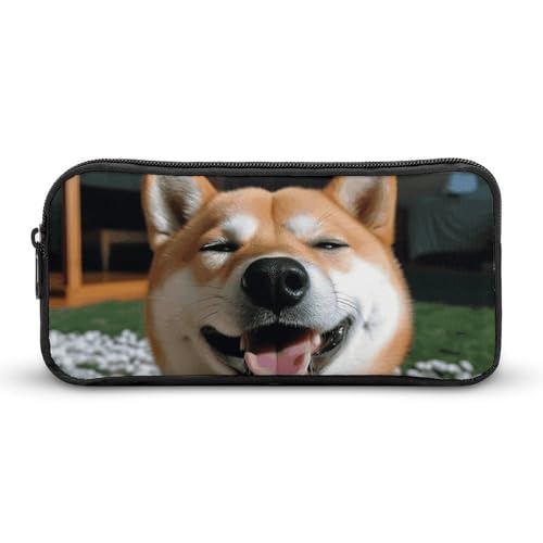 Eekstdbn Shiba Inu Federmäppchen mit lächelndem Zungenausschnitt, für Büro, Schreibwaren, Organizer, einfacher stabiler Reißverschluss, tragbar, für Büro, Reisen, Mehrzwecktasche Eekstdbn Shiba Inu Federmäppchen mit lächelndem Zungenausschnitt, für Büro, Schreibwaren, Organizer, einfacher stabiler Reißverschluss, tragbar, für Büro, Reisen, Mehrzwecktasche von Eekstdbn