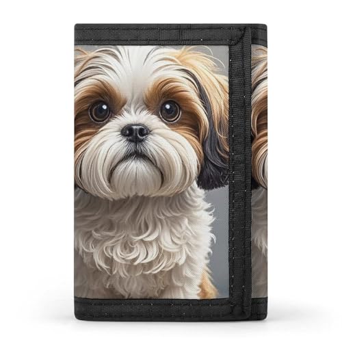 Eekstdbn Shih Tzu Hunde-Geldbörse, Kartenetuis und Geldbeutel, dünn, stilvoll, Mini-Münztasche mit Reißverschluss, Münzfach, Kredit für Männer und Frauen Eekstdbn Shih Tzu Hunde-Geldbörse, Kartenetuis und Geldbeutel, dünn, stilvoll, Mini-Münztasche mit Reißverschluss, Münzfach, Kredit für Männer und Frauen von Eekstdbn
