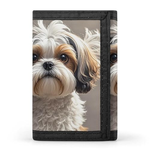 Eekstdbn Shih Tzu Hunde-Geldbörse, Kartenetuis und Geldbeutel, dünn, stilvoll, Mini-Münztasche mit Reißverschluss, Münzfach, Kredit für Männer und Frauen Eekstdbn Shih Tzu Hunde-Geldbörse, Kartenetuis und Geldbeutel, dünn, stilvoll, Mini-Münztasche mit Reißverschluss, Münzfach, Kredit für Männer und Frauen von Eekstdbn